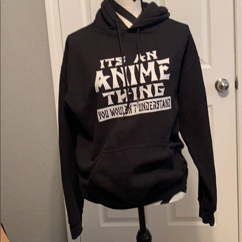 Black anime hoodie